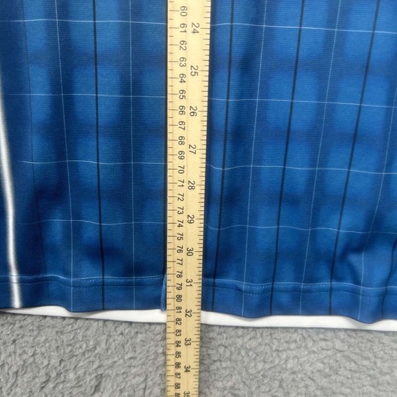 Callaway Golf Polo Mens 2XL Geographic Pattern Blue White Mark on Collar - Picture 4 of 7